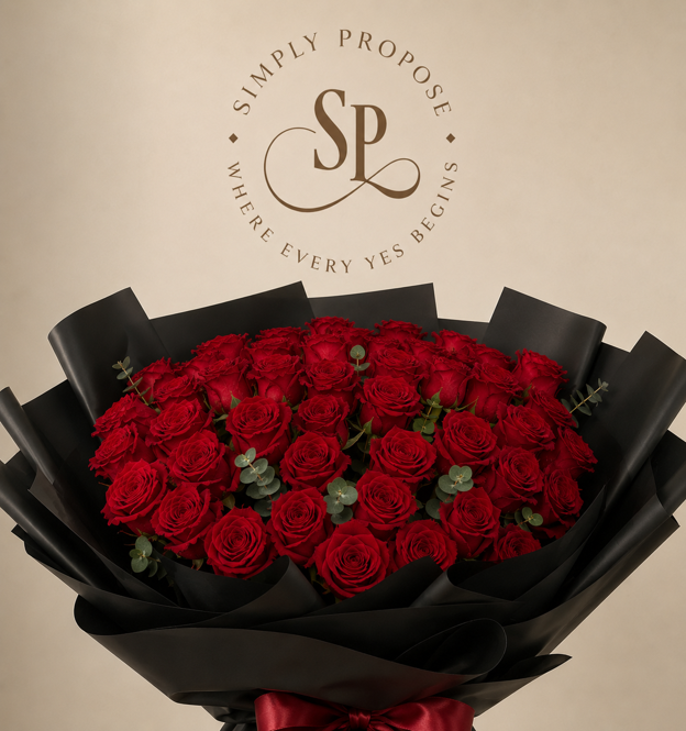 Luxury Floral Boutique — 50 Rose Stems